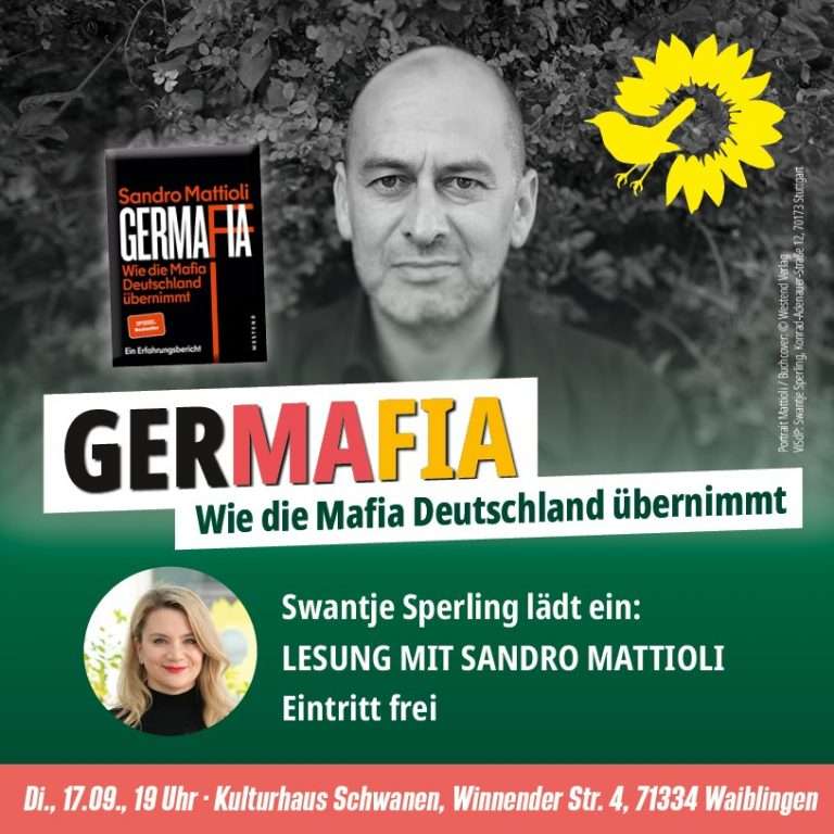 Sandro Mattioli liest aus seinem neuen Bestseller „Germafia. Wie die Mafia Deutschland übernimmt“