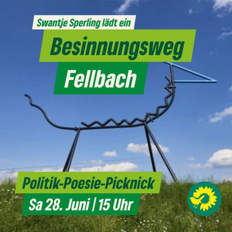 Politik, Poesie und Picknick auf dem Besinnungsweg in Fellbach mit Kunstwerken und Gedichten erleben