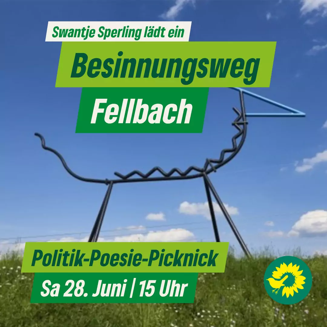 Politik, Poesie und Picknick auf dem Besinnungsweg in Fellbach mit Kunstwerken und Gedichten erleben