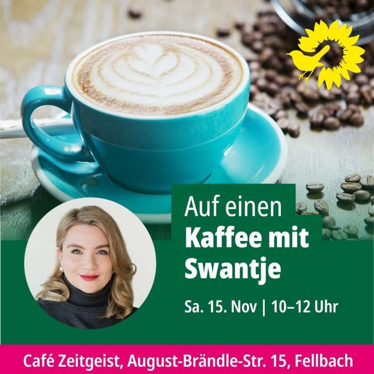 Komm gerne „Auf einen gemeinsamen Kaffee mit Swantje“ in Fellbach in das Café Zeitgeist