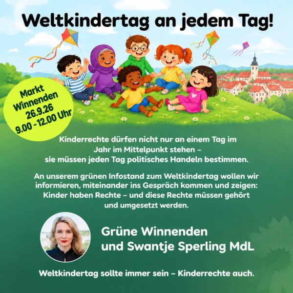 Weltkindertag an jedem Tag – Infostand zu Kinderrechten am Samstag in Winnenden