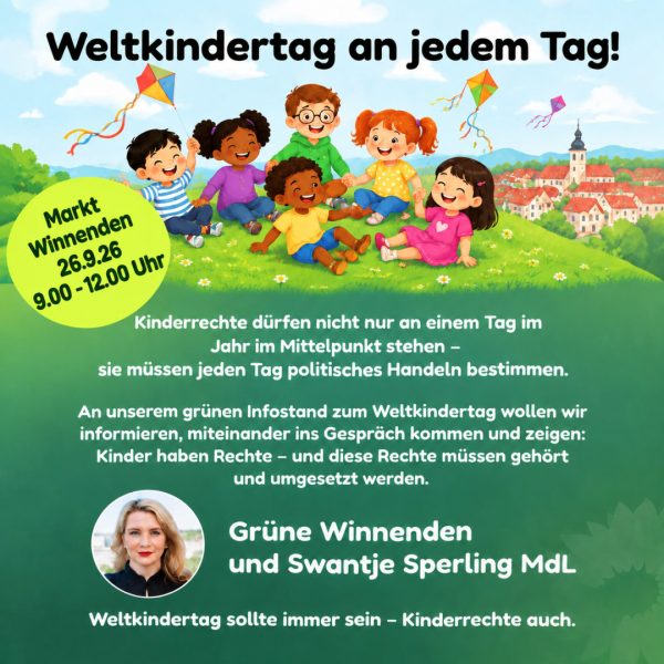 Weltkindertag an jedem Tag – Infostand zu Kinderrechten am Samstag in Winnenden