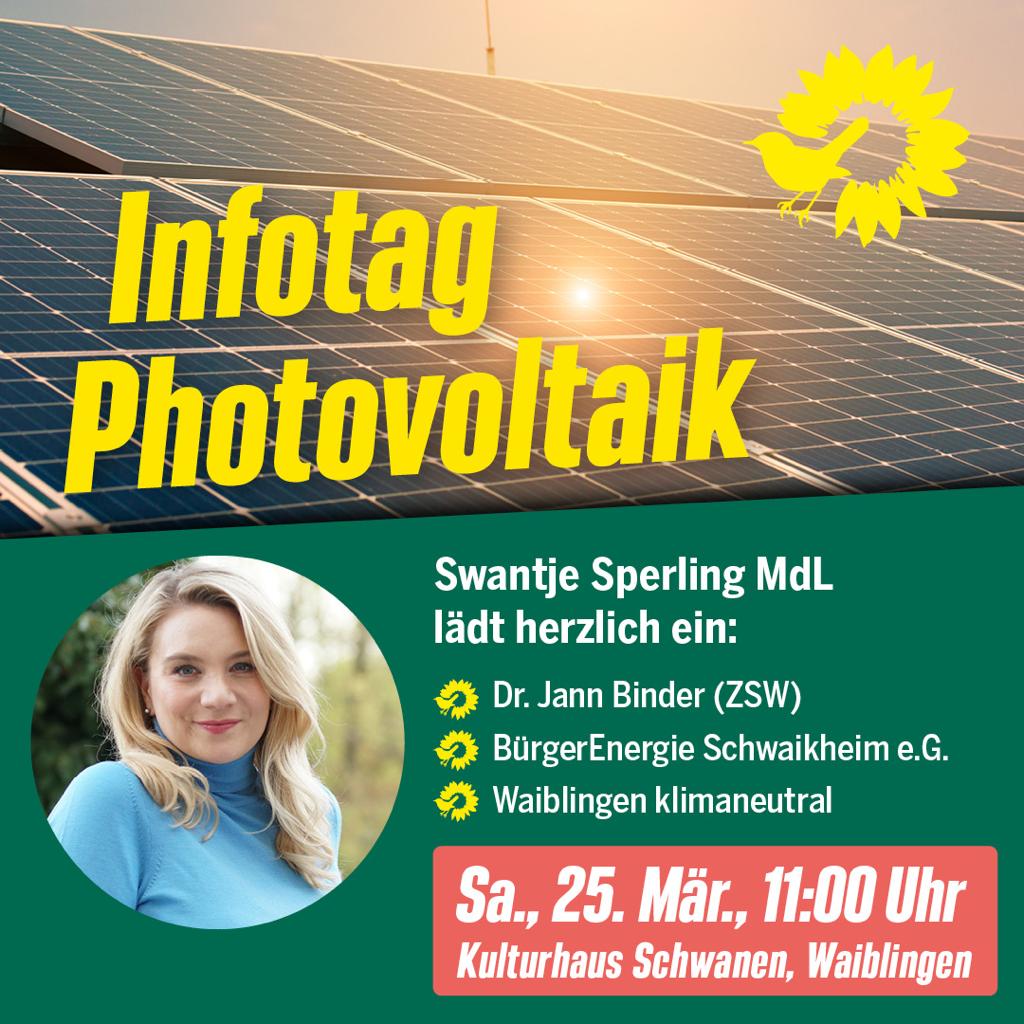 Photovoltaik Infotag am 25.03.2023 im Kulturzentrum Schwanen, Waiblingen