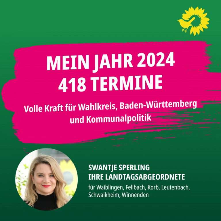 Politischer Rechenschaftsbericht: Mein Jahr 2024 volle Kraft – mit über 418 Terminen