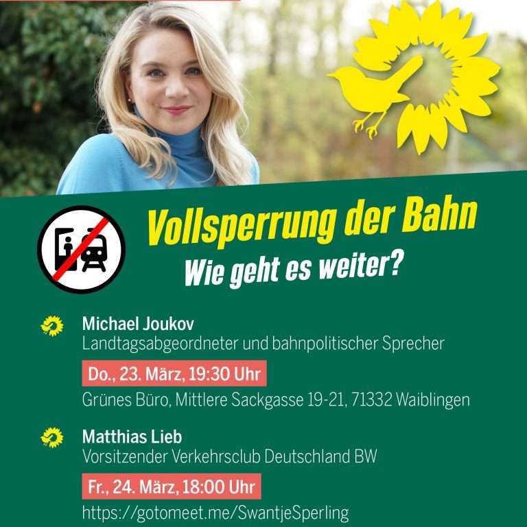 Vollsperrung der Bahnstrecke Waiblingen-Stuttgart verhindern! Zwei Infoveranstaltungen
