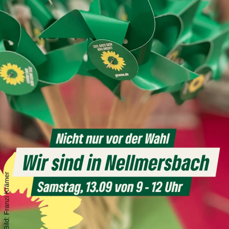 „Nicht nur vor der Wahl“ Infostand in Nellmersbach mit Iris Lanwer und Marus Lenz